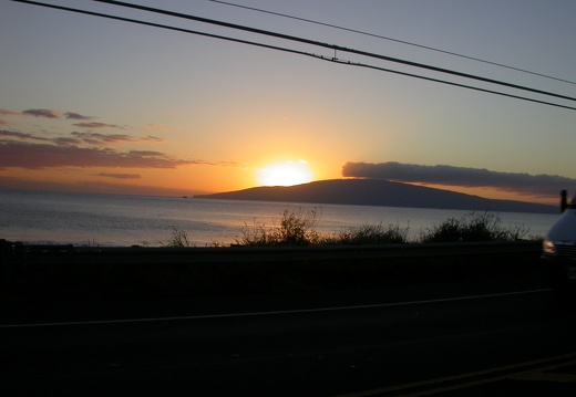 Sunset on the drive to Lahaina